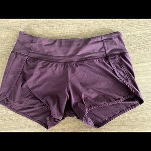 Size 6 lululemon running shorts